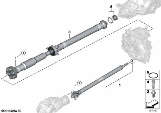 Gelenkwelle for BMW X5 G05N, X6 G06N (OEM 26108857623). Genuine BMW