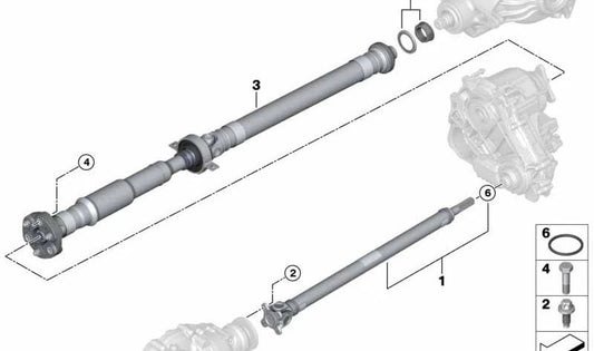 Rear Drive Shaft OEM 26107908443 for BMW F97 (X3 M), F98 (X4 M). Original BMW