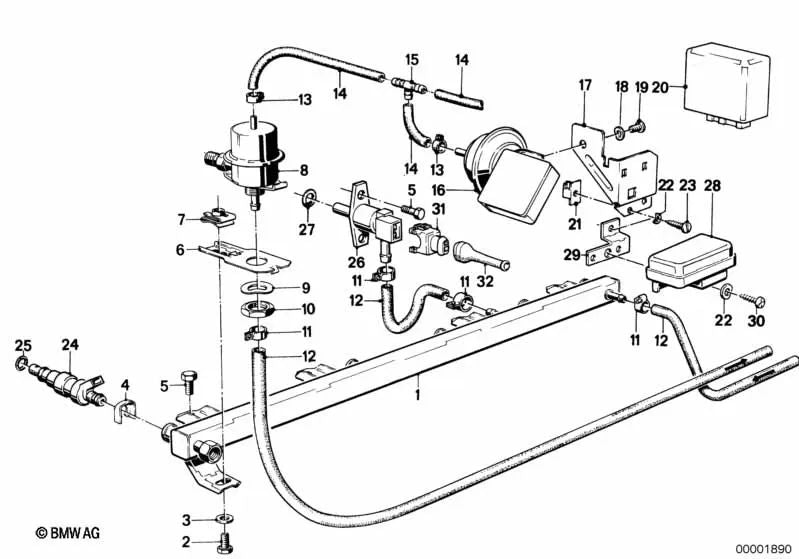 Regulador de presión para BMW Serie 7 E23 (OEM 13531276028). Original BMW.