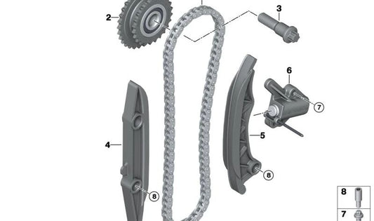 BMW F20N chain, F21N Series 1, F22, F23, F45, F46 Series 2, F30N, F31N, F34N, F35N, G20 Series 3, F32, F33, F36, G22 Series 4, G30, G31, G38 Series 5, G32 Series 6, G11, G12 Series 7, I12, I15, I15 I15, F48 Série F39 X2, G01 Série X3, G02 Série X4, F54,