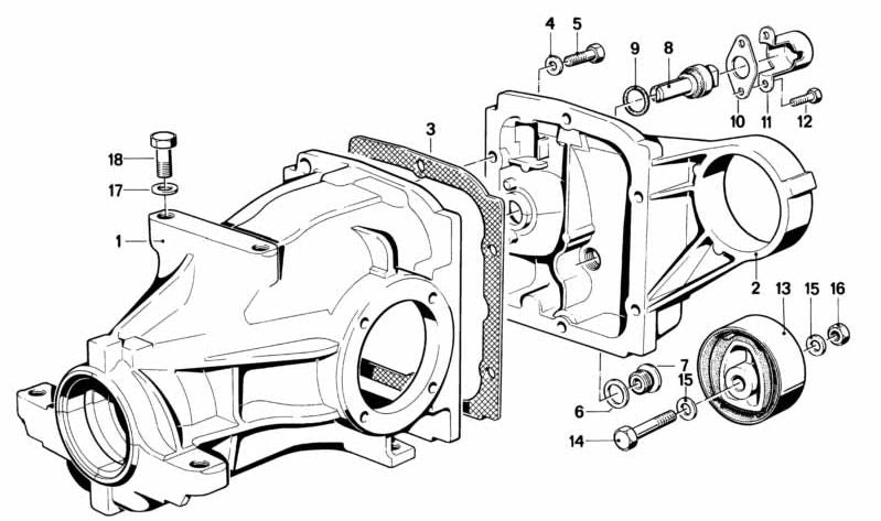 Soporte de goma para BMW Serie 3 E30 (OEM 33171134802). Original BMW