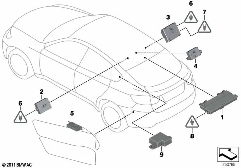 Amplificador de antena Diversity para BMW X6 E71, E72 (OEM 65209231674). Original BMW