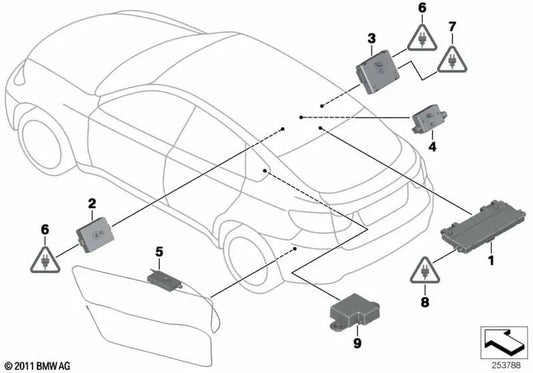 Diversity antenna amplifier for BMW X6 E71, E72 (OEM 65209231674). Genuine BMW