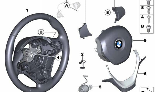 Juego de Molduras Decorativas para BMW Serie 1 F20, F21, Serie 2 F22, F23, Serie 3 F30, F31, F34, F35 (OEM 32306854777). Original BMW