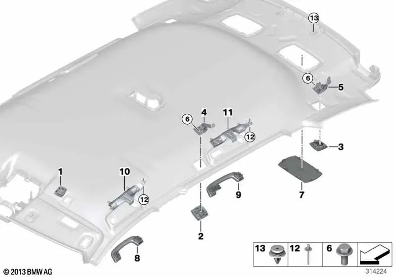 BMW HEPERS COUVERTURE 5 E61, E61N, F11, F11N (OEM 5147919706). BMW d'origine