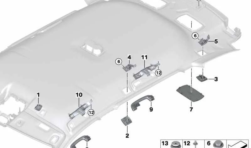 Couvercle arrière droit OEM 51449202506 pour BMW F11. BMW d'origine.