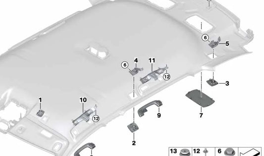 Coperchio posteriore destro OEM 51449202506 per BMW F11. BMW originale.