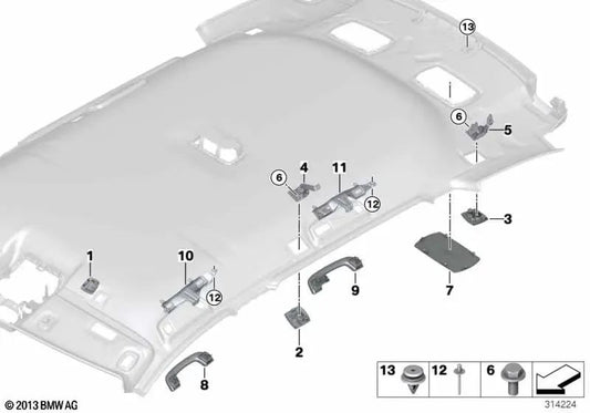 Cubierta de Altavoz para BMW Serie 5 F11, F11N (OEM 51447239220). Original BMW