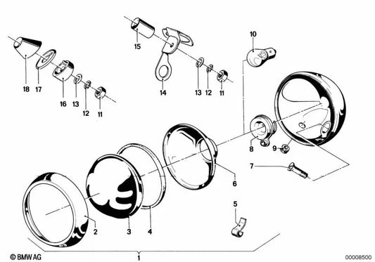 Resorte de sujeción para BMW E46, F30, F80 (OEM 63171352685). Original BMW