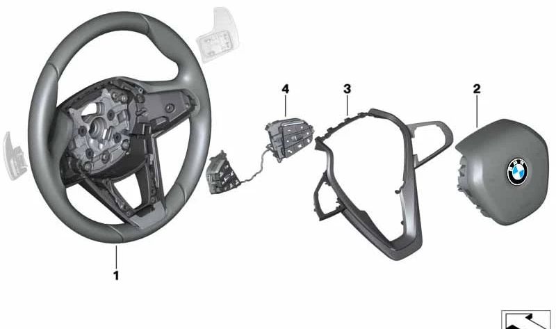 Módulo de interruptor de volante multifuncional OEM 61319461240 para BMW G30, G31, G38, G32, G11, G12, G16, G05, G06, G07. BMW originais.