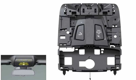 Centro de funções de teto para BMW F45, F46, I01, I12, F48, F39, F15, F16 (OEM 61316820169). BMW original