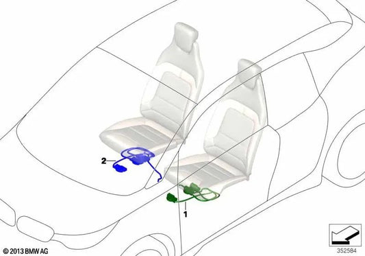 Arnés de cables del asiento del acompañante para BMW i I01N (OEM 61128806994). Original BMW