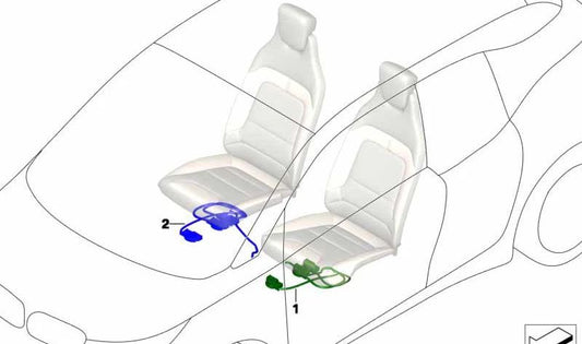 Cableado asiento lado del conductor para BMW I01N (OEM 61128806992). Original BMW.