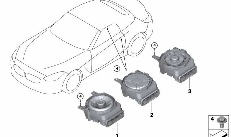 Zentralbass izquierdo para BMW Z4 G29 (OEM 65132622497). Original BMW