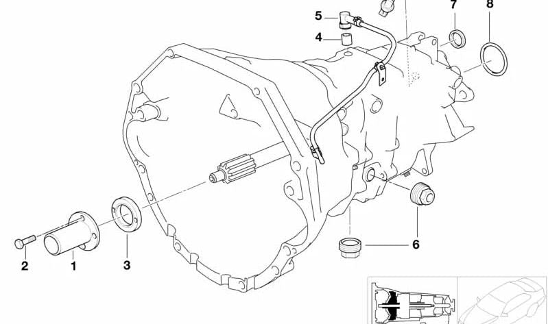 Wellendichtring para BMW E36, E46, E34, E39, E60, E61N, E63, E64, E38, E31, E52 (OEM 23121222769). Original BMW