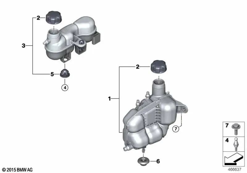 Botella Tanque De Vaso Expansión Para Bmw F40 F52 F44 F45 F46 F48 F49 F39. Original Recambios