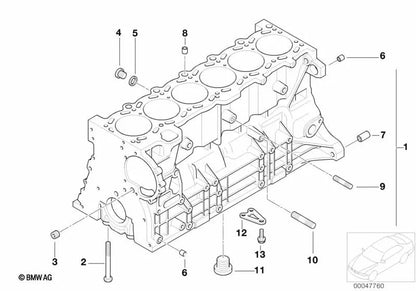 CHILTING CAP per BMW E36, E46, E39, E60, E61, E38, E65, E66, E83, E53, E85 (OEM 11111703878). BMW originale