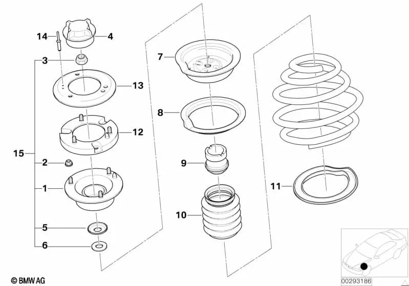 Repair Kit Support for BMW 3 Series E46 (OEM 31352241445). Original BMW