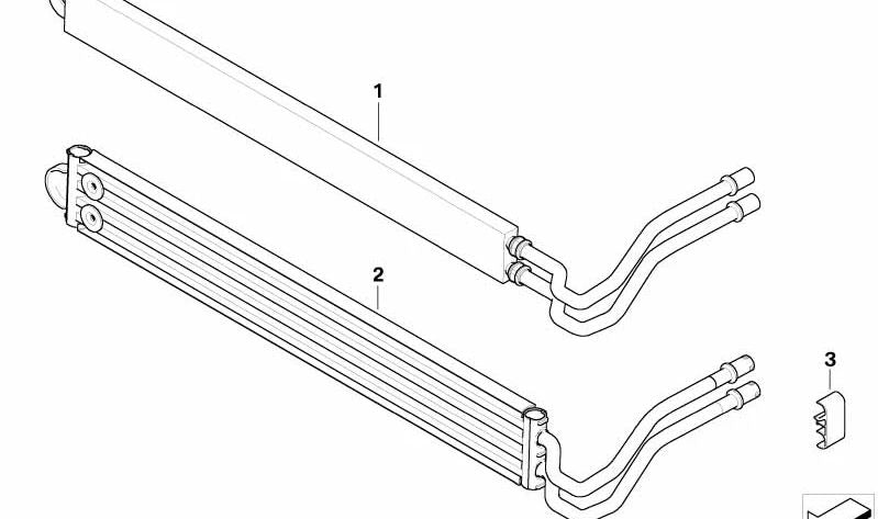 Enfriador de asistencia de dirección para BMW Serie 5 E60, E61, Serie 6 E63N, E64N (OEM 17217800369). Original BMW