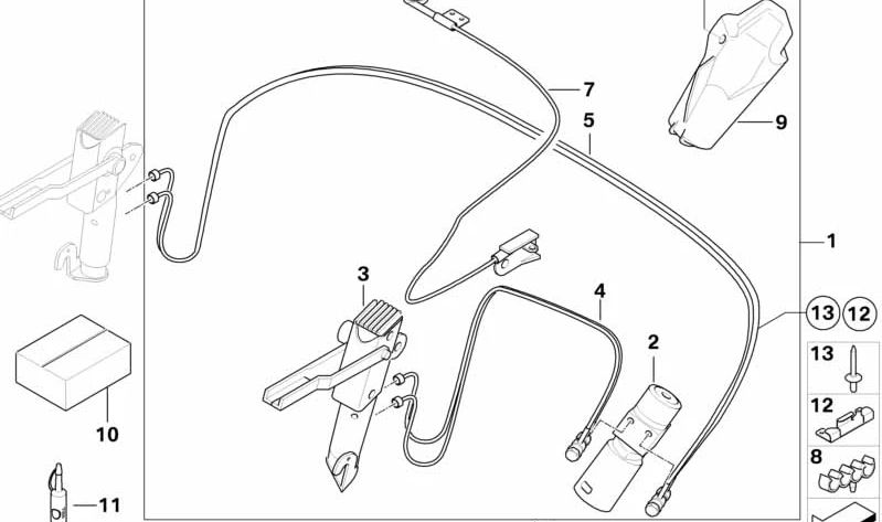 Clip para Conducto de Manguera para BMW E85 (OEM 54347132897). Original BMW