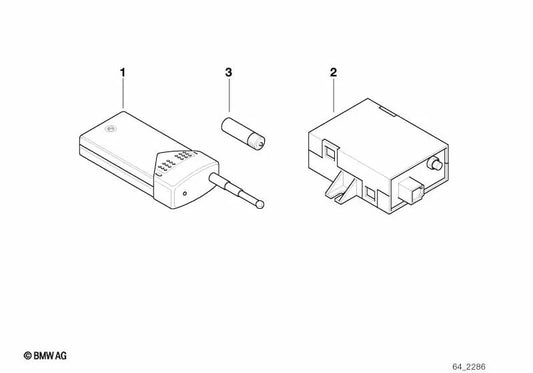 Batería Emisor Telestart para BMW E36, E39, E38, E53 (OEM 64128378137). Original BMW.