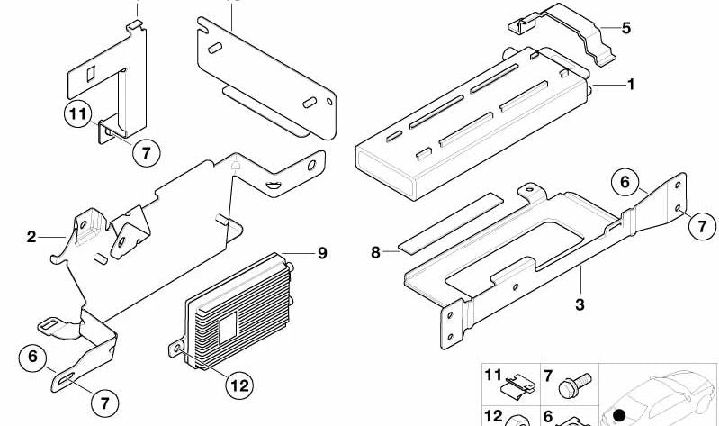 Clip de fijación OEM 07147654321 para BMW (E81, E82, E87, E88, F20, F21, F22, F23, F87, E36, E46, F30, F31, F34, F80, F32, F33, F36, F82, F83, E34, F01, F02, E84, F25, G01, F97, F26, F98, F15, F85, F16, F86, Z3, I12, I15). Original BMW.