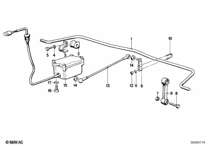 Cojinete de Goma Estabilizador para BMW E28, E24 (OEM 33551124760). Original BMW