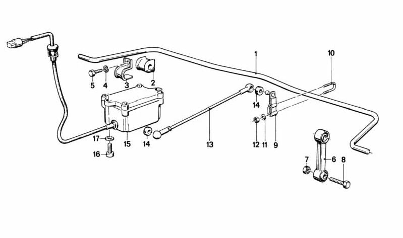 Palanca para BMW E28, E24 (OEM 37121128435). Original BMW