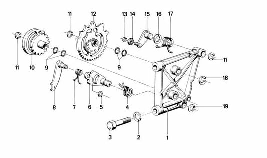 Tornillo de fijación OEM 23311231614 para BMW E21, E23, E24, E28, E30, E32, E34, E36, Z1. Original BMW.