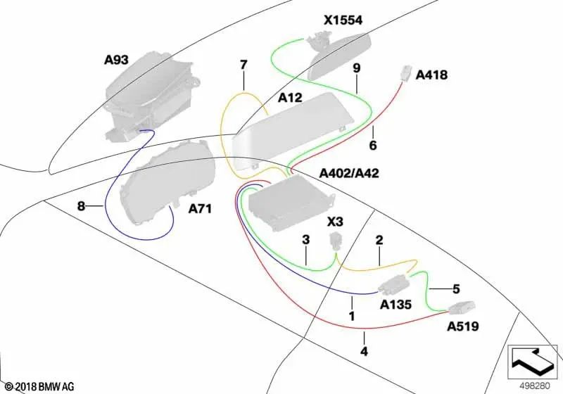 HSD HU - USB/AUX Cable for BMW 3 Series G20, G21, G28, G80 (OEM 61118718849). Genuine BMW.