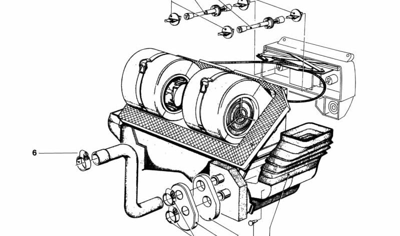 Eje de Control de Temperatura para BMW Serie 5 E12 (OEM 64111354754). Original BMW