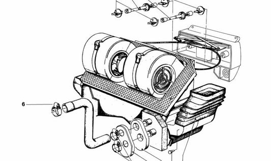 OEM Air Distribution Selector 64111361937 für BMW E12. Original BMW.