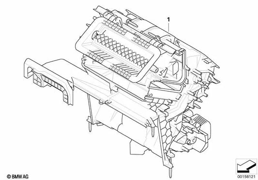 Leergehäuse für Heizung/Klimaanlage für BMW X5 E70, E70N, X6 E71, E72 (OEM 64119127184). Original BMW.