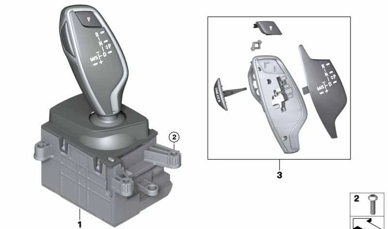 Selector de marchas OEM 61319458751 para BMW G30, G31, G38, G32. Original BMW.