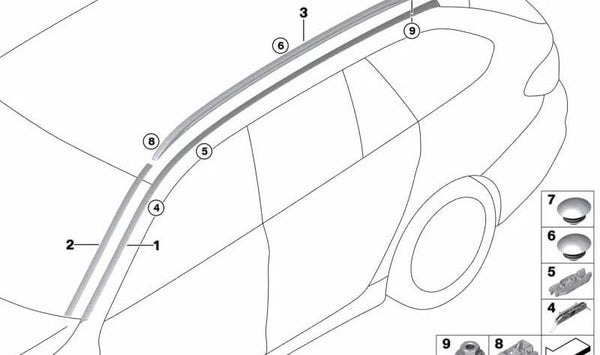 Tapón para BMW Serie 5 F11, G31 (OEM 51137269703). Original BMW