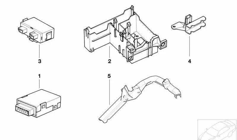 Unterstützung für Sender-Empfänger-Module für BMW E39, E38 (OEM 61138365565). Original BMW