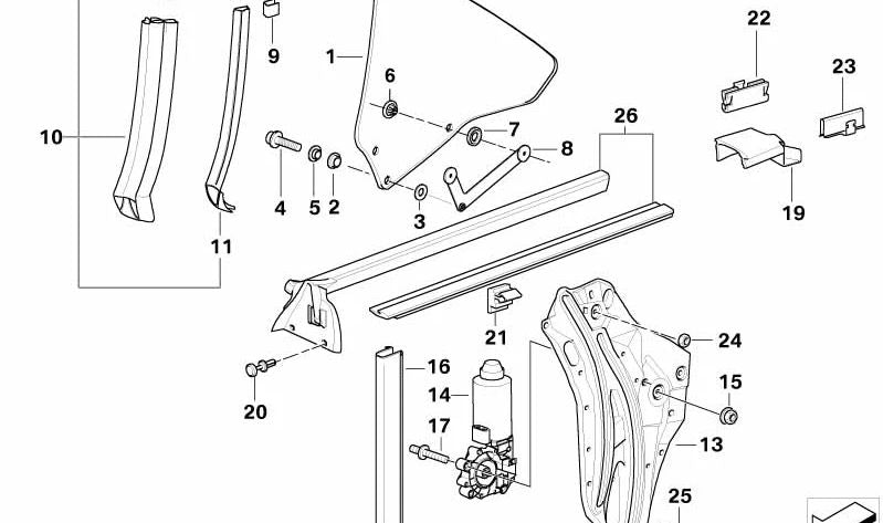 Clip de sujeción OEM 51368170165 para BMW E36. Original BMW.