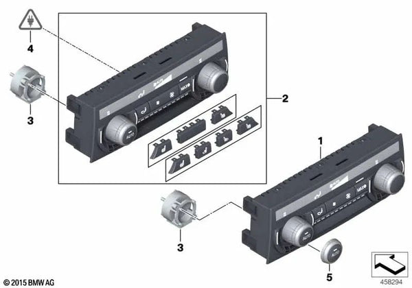 Unidad de Control del Clima para el Fondo para BMW F07, F10, F11, F06, F12, F13, F01N, F02N (OEM 61319290750). Original BMW