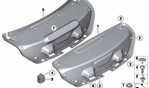 Revestimiento Portón Trasero para BMW Serie 6 F06, F13 (OEM 51497288269). Original BMW