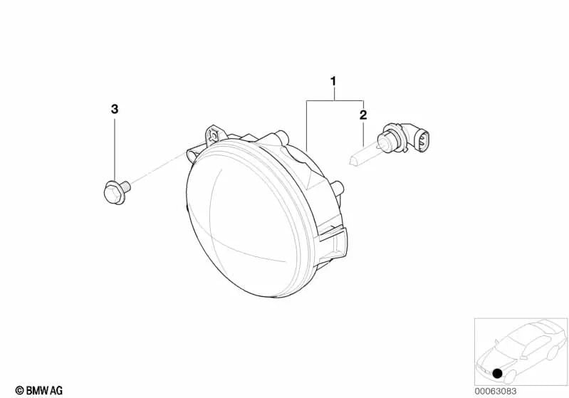 Faros Altos para BMW Z8 E52 (OEM 63128377303). Original BMW.