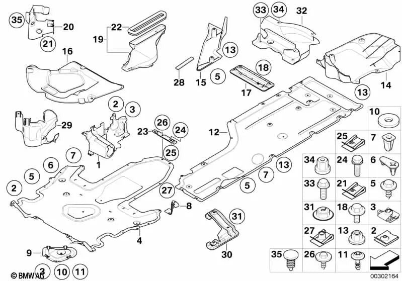 Revestimiento inferior izquierdo para BMW E60, E60N, E61, E61N (OEM 51717070179). Original BMW