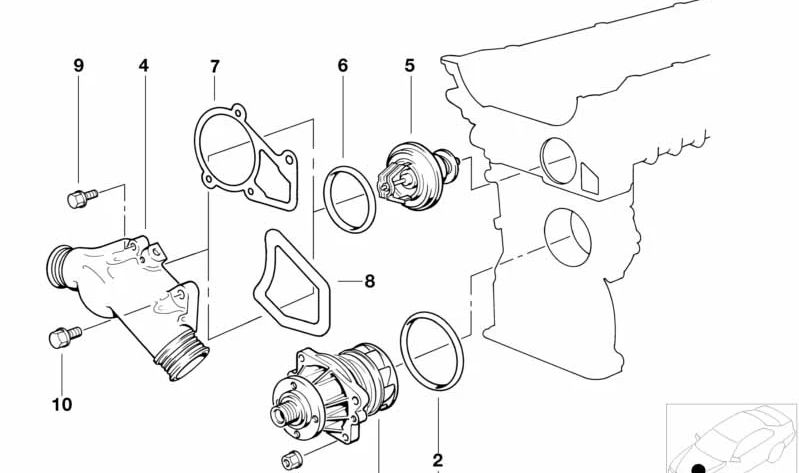 O-Ring para BMW E21, E30, E36, E12, E28, E34, E39, E24, E23, E32, E38 (OEM 11531265084). Original BMW.