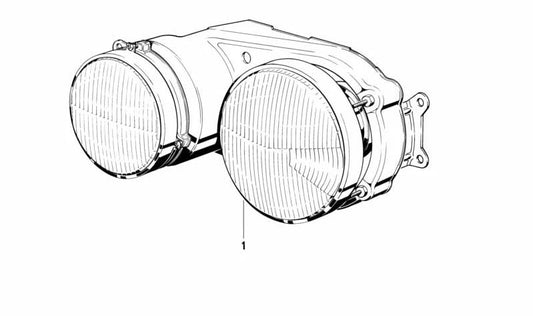 OEM anteriore a doppia sinistra 63121362197 per BMW E23. BMW originale.