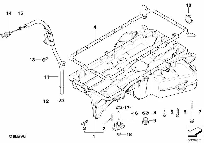 Tuerca hexagonal para BMW Serie 1 E81, E82, E87, E87N, E88, F20, F20N, F21, F21N, F40, F52, Serie 2 F22, F44, F45, F45N, F46, F46N, G42, G87, U06, Serie 3 E36, E46, E90, E90N, E91, E91N, E92, E92N, E93, E93N, F30, F31, F31N, G20, G20N, G21, G21N, G28, G28