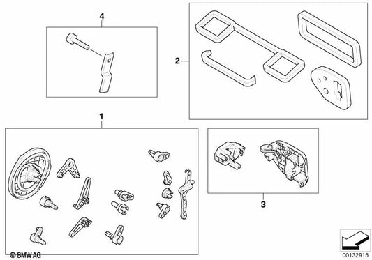 Juego de Soportes para BMW Z4 E85, E86 (OEM 64116944658). Original BMW