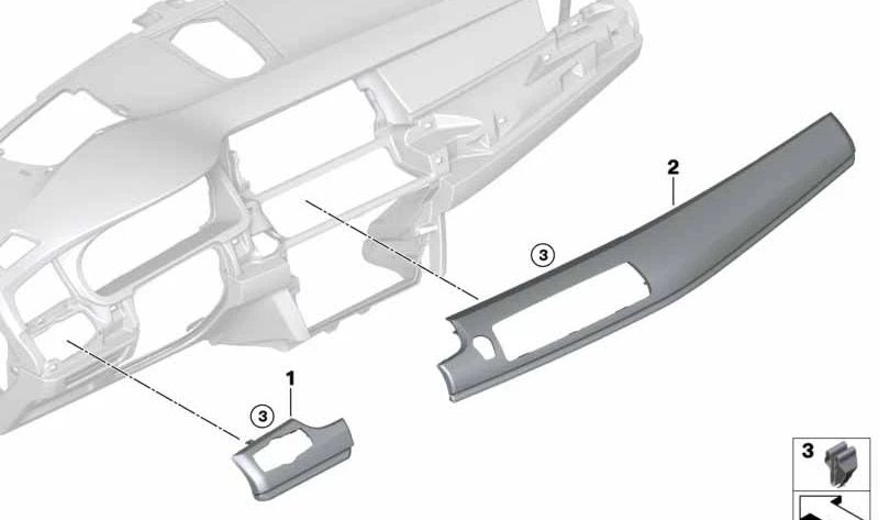 Embellecedor salpicadero madera original OEM 51459292253 para BMW Serie 5 GT (F07).