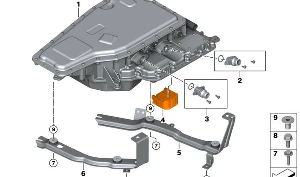 Buje OEM 12907643212 para BMW F18, F15. Original BMW.