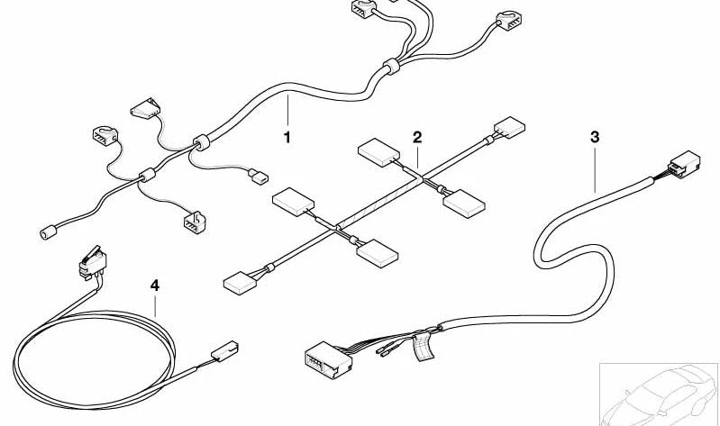 Conjunto de cables guantera para BMW Z8 E52 (OEM 61128385870). Original BMW