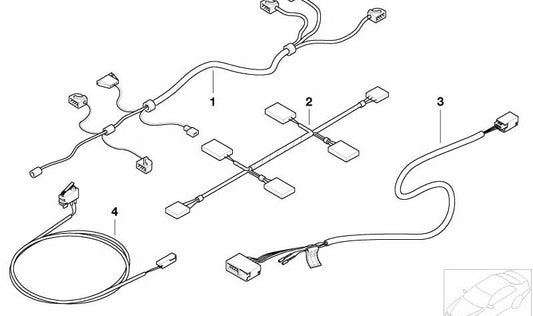 Conjunto de cables guantera para BMW Z8 E52 (OEM 61128385870). Original BMW