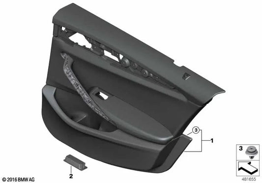 Revestimiento de puerta trasero derecho para BMW G30, G31 (OEM 51428093224). Original BMW